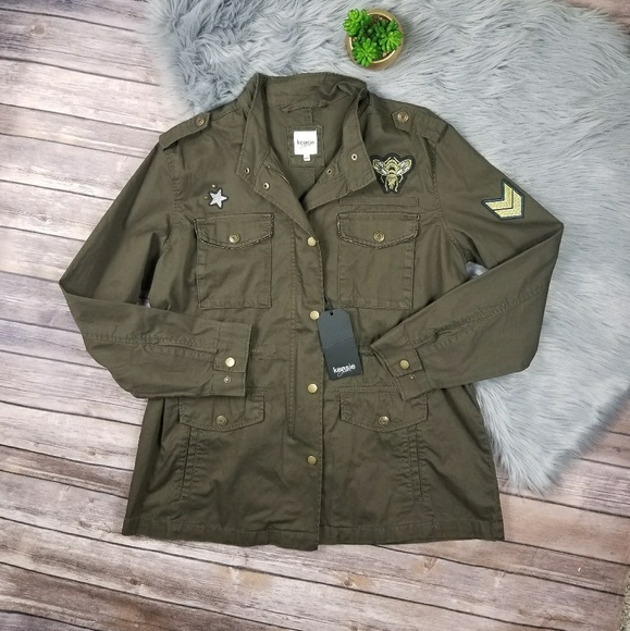 Kensie Jeans Utility Military Jacket 